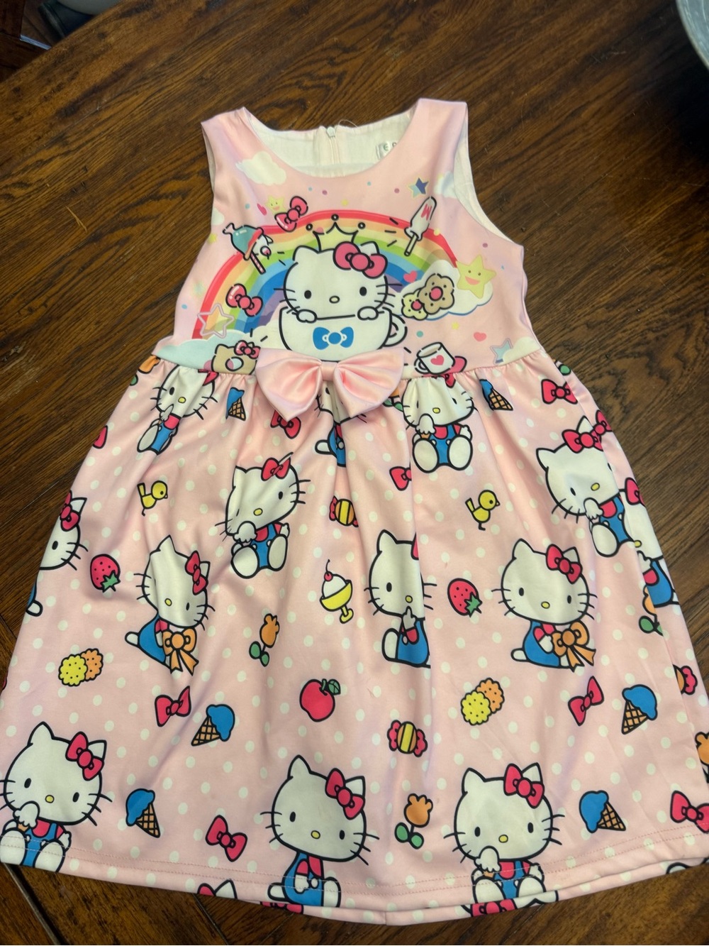 Hello Kitty Light Pink Star Polka Print Top